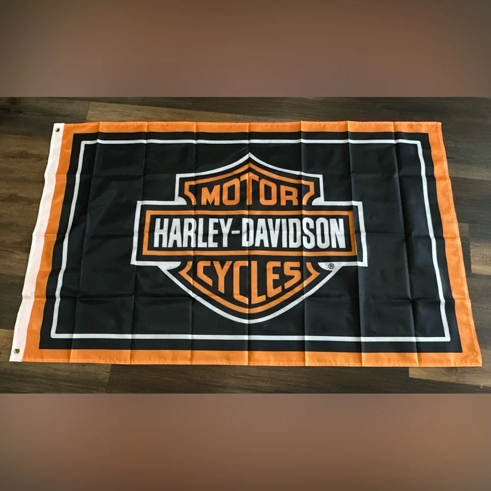 Harley Davidson Flag Large Banner 3x5 ft Sign Motorcycle Double Sided New